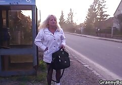 Russian grandmother with hairy L. perfect black tits lying on the beach